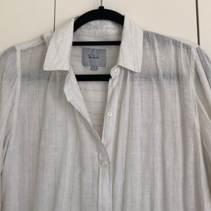 Rails button down blouse with RAINBOW thread